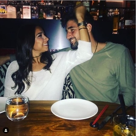 Jess Gomez and Nicholas Castellanos sharing a romantic dining together